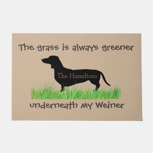 Paillasson L'Herbe Est Plus Verte Sous Mon Weiner (Devant)