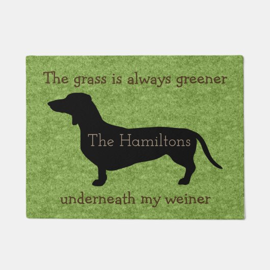 Paillasson L'Herbe Est Plus Verte Sous Mon Weiner (Devant)