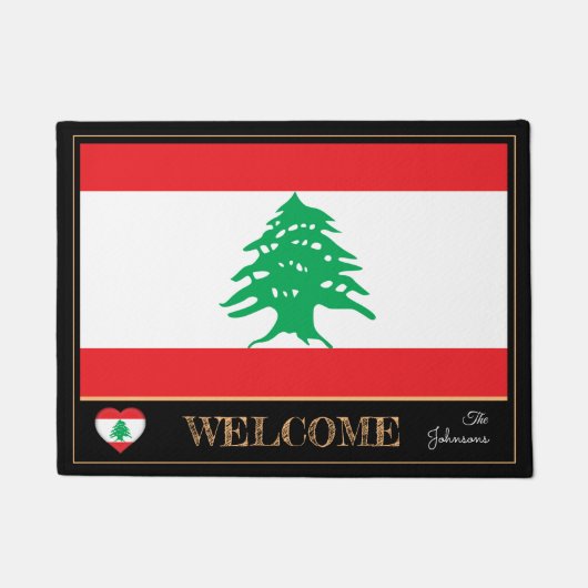 Paillasson Liban et Liban Drapeau / Sports Bienvenue (Devant)