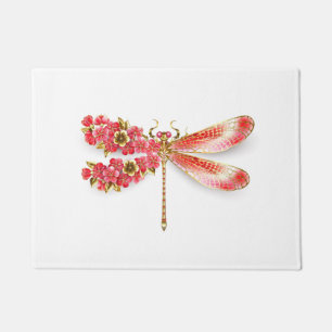 Paillasson libellule de fleurs avec sakura de bijoux