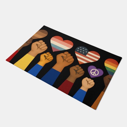 Paillasson Liberté et justice pour tous pour la liberté de pr (Incliné)