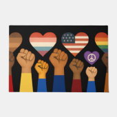 Paillasson Liberté et justice pour tous pour la liberté de pr (Devant)