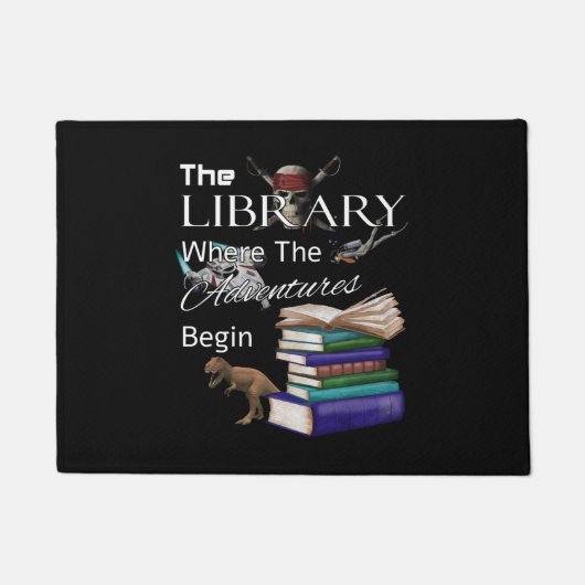Paillasson Library Books Where The Adventure Begins Book Read (Devant)