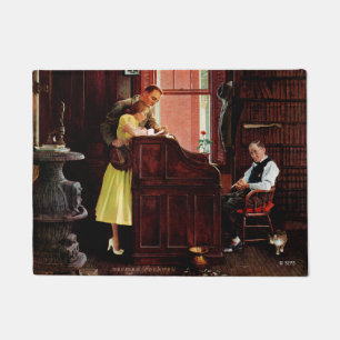 Paillasson Licence de mariage par Norman Rockwell