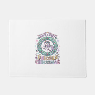 Paillasson Licorne Avoir un très Licorne Noël Gras Typogra