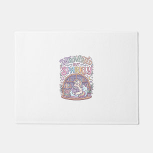 Paillasson Licorne Introvertie mais Originale Blanche Étincel