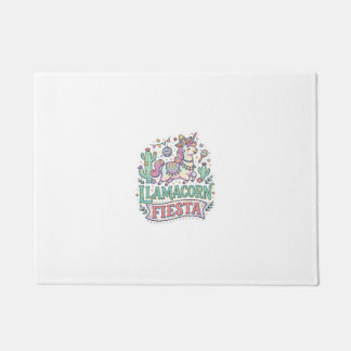 Paillasson Licorne Llamacorne Fiesta Vecteur Premium Art POD