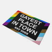 Paillasson Lieu Gayest En Ville Gay pride LGBT Rainbow Custom (Incliné)