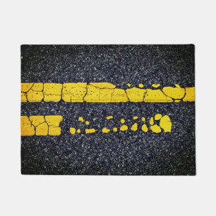 Paillasson Ligne double jaune déclinée