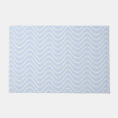 Paillasson Ligne minimale Chevron Motif Côte Bleu clair (Devant)