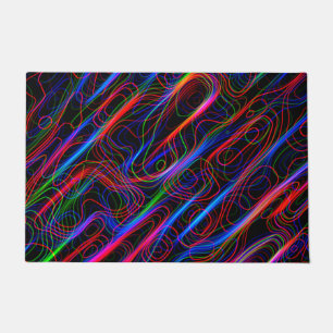 Paillasson Lignes courbes multicolores de Neon très COOL