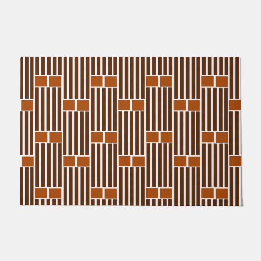 Paillasson Lignes et boîtes marron (Devant)
