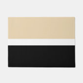 Paillasson Lignes verticales modernes chic rayé noir beige (Devant)