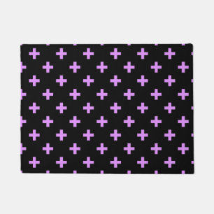 Paillasson Lilac polka croise sur noir