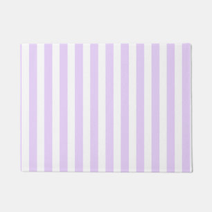 Paillasson Lilac violet et blanc bonbons rayures