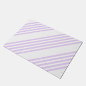 Paillasson Lilac violet et blanc cinq bandes motif (Incliné)