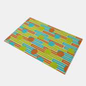 Paillasson Lime Green, Cinnamon Brown, Rectangles Turquoise (Incliné)