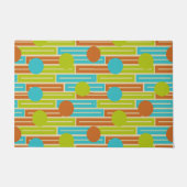 Paillasson Lime Green, Cinnamon Brown, Rectangles Turquoise (Devant)