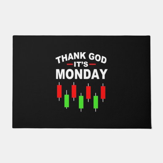 Paillasson L'Investisseur Remercie Dieu C'Est Lundi (Devant)