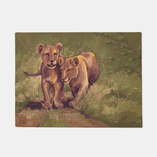 Paillasson Lion Cubs Art (Devant)