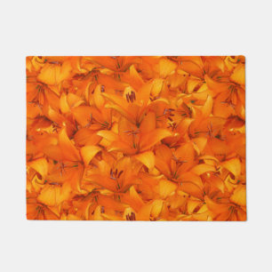 Paillasson Lis oranges de jardin de photo de fleur