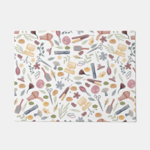 Paillasson Liste des cheveux Motif Aquarelle