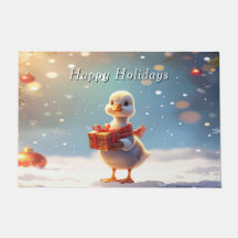 Little Duck Holiday Doormat