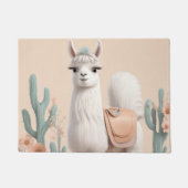Paillasson Llama à selle dans le désert (Devant)
