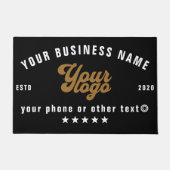 Paillasson Logo Black Business Nom de l'entreprise Marque (Devant)