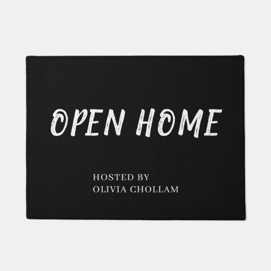 Paillasson Logo Black Realtor | Stylo Custom Open House Mat (Devant)