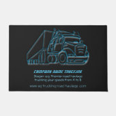 Paillasson Logo bleu de la route Haulage Semi-camion (Devant)