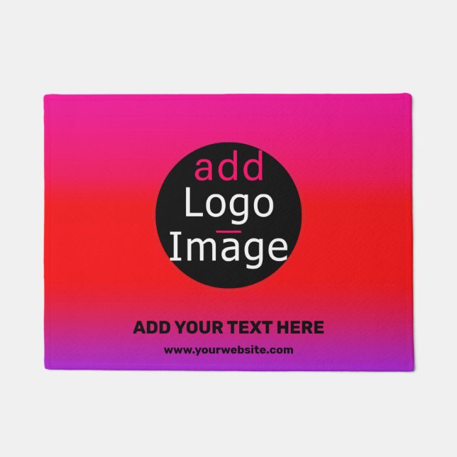 Paillasson Logo Chic Professionnel Moderne Magenta Purple (Devant)