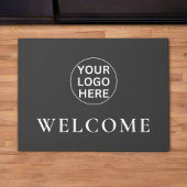 Paillasson Logo d'accueil gris l Marque professionnelle