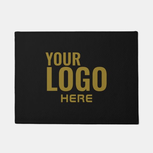 Paillasson Logo d'affaires moderne noir promotionnel (Devant)