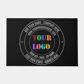 Paillasson Logo de l'entreprise personnalisée et mat de texte (Devant)