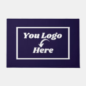 Paillasson Logo de l'entreprise Solid Navy Blue Business (Devant)
