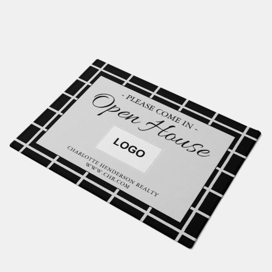 Paillasson Logo de l'immobilier Open House Moderne (Incliné)