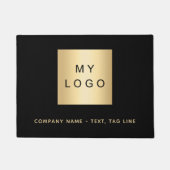 Paillasson Logo d'entreprise en or noir (Devant)