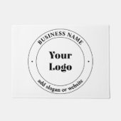 Paillasson Logo d'entreprise et texte promotionnel | Blanc (Devant)