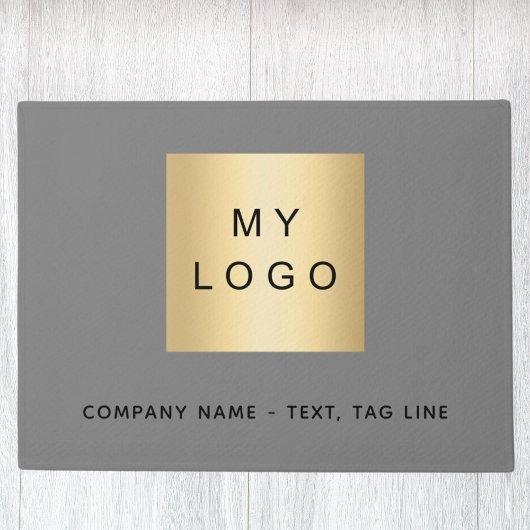 Paillasson Logo d'entreprise gris
