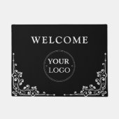 Paillasson Logo d'entreprise Marque moderne Black Promo (Devant)