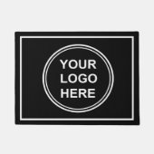 Paillasson Logo d'entreprise moderne noir (Devant)