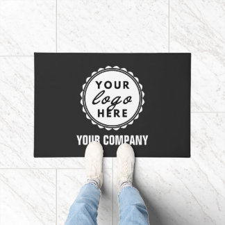 Paillasson Logo d'entreprise Moderne Noir Promotionat