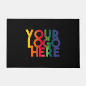 Paillasson Logo d'entreprise simple en noir (Devant)