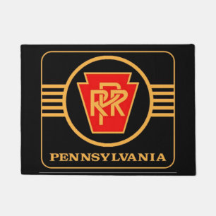 Paillasson Logo du chemin de fer de Pennsylvanie, mat noir et