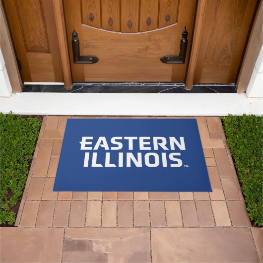 Paillasson Logo du mot-symbole de l'Université Eastern Illino (De plein air)