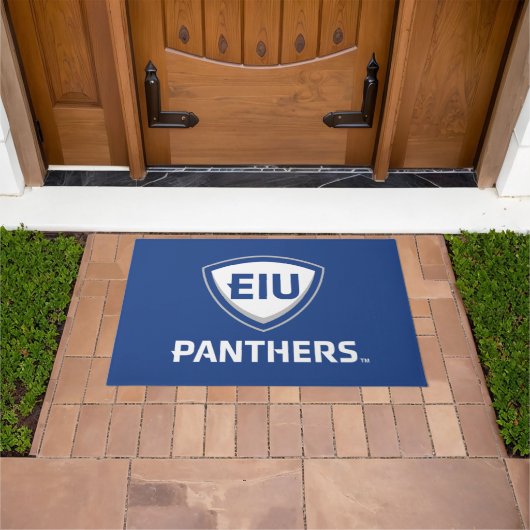 Paillasson Logo Eastern Illinois Panthers Shield & Wordmark (De plein air)