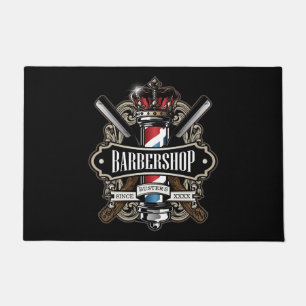 Paillasson Logo élégant Barbershop Personnalisez 24" x 36"