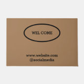 Paillasson Logo personnalisé simple et élégant ici société d (Devant)