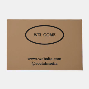 Paillasson Logo personnalisé simple et élégant ici société d